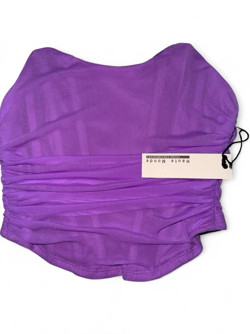 Haute Monde Vibrant Purple Ruched Strapless Camisole